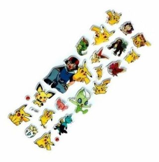 NEW PUFFY POKEMON STICKERS TV CARTOON SHEET #11 VINYL PVC ADHESIVES ANIME MANGA POCKET MONSTER