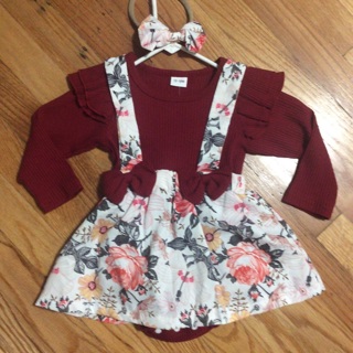 Baby Girl Dress. Size 12-18 Months.  Matching Headband.    #02