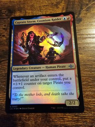 Magic the gathering mtg Captain Storm Cosmium Raider foil card Lost caverns of Ixalan