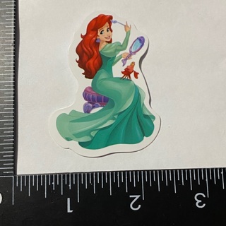 Disney Ariel mermaid princess green dress large sticker decal NEW 