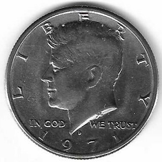 1971-D Kennedy Half Dollar U.S. Fifty Cent Coin