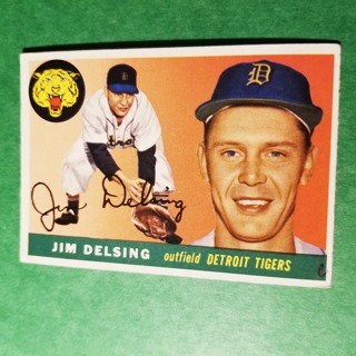 1955 - TOPPS BASEBALL CARD NO. 192 - JIM DELSING - TIGERS - BV= $40
