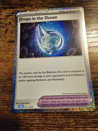 Pokemon Drops in the ocean 021/034 promo card