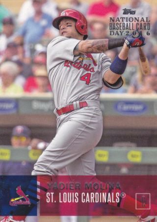 Yadier Molina 2016 Topps National Baseball Card Day St. Louis Cardinals