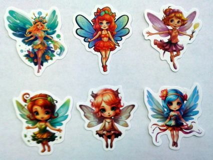 Six Little Fairy Vinyl Stickers
