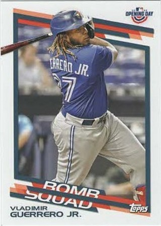 2022 Topps Opening Day Vladimir Guerrero Jr Toronto Blue Jays Bomb Squad Insert #BS-12!