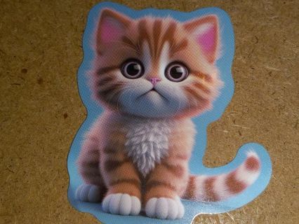 Cat so Cute nice 1⃣ vinyl sticker no refunds regular mail only Very nice quality!