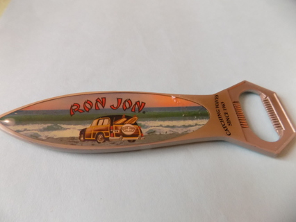 5 inch long stainless steel Ron Jon Surf Shop Florida bottle opener/magnet