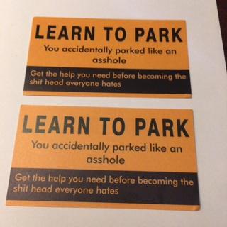 2 Parking Cards Read description before bidding 