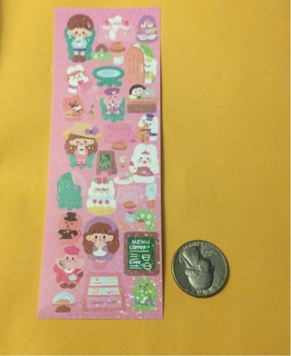 Mini Sheet of Kawaii stickers Read description before bidding