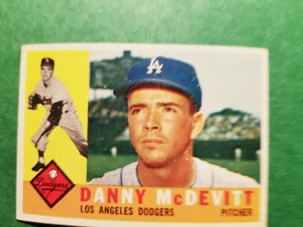 1960 - TOPPS EXMT - NRMT BASEBALL - CARD NO. 333 - DANNY McDEVITT - DODGERS