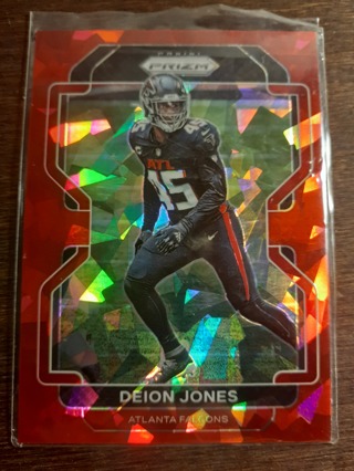 DEION JONES #328 2021 PANINI PRIZM ~ Red Ice