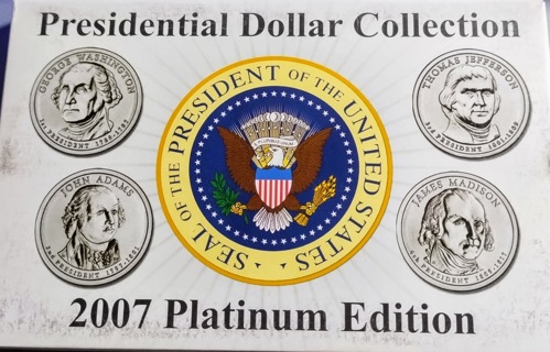 PRESIDENTIAL DOLLAR COLLECTION 2007 GOLD EDITION UNCIRCULATED JUST FANTASTIC GRAB THESE BEAUTIES.