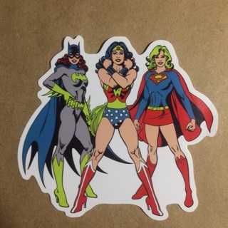 DC Comics Wonder Woman Batgirl Supergirl Women Super Heroes Vinyl Decal Sticker | Size: 3.5" x 3.5"