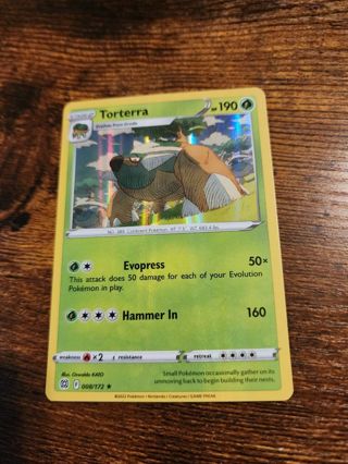 Pokemon Torterra 008/172 holo rare card