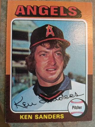 1975 TOPPS KEN SANDERS CALIFORNIA ANGELS BASEBALL CARD# 366