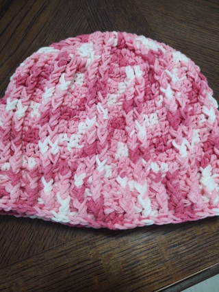 Hand Crocheted Ribbed Hat 