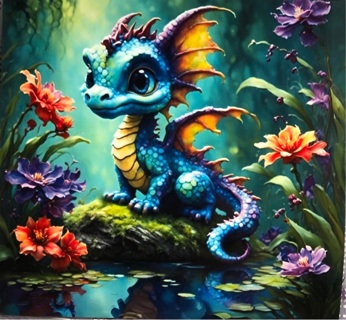 Baby dragon ! - 4 x 3” MAGNET - GIN ONLY