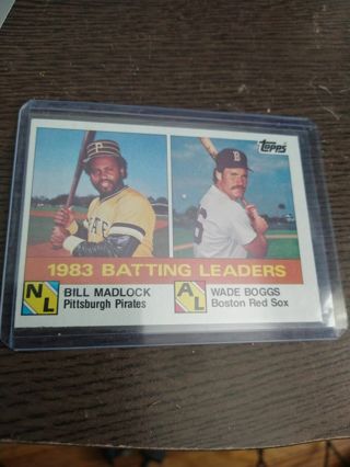 Wade Boggs League Leader Topps 1984