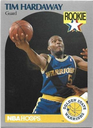 1990 HOOPS TIM HARDAWAY ROOKIE CARD