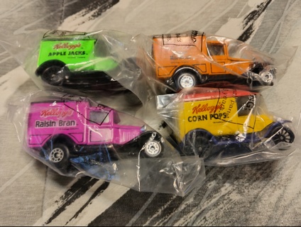 4 New unopened Matchbox Kellogg's Trucks 1979