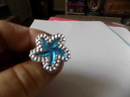 Child's ring blue starfish jewel