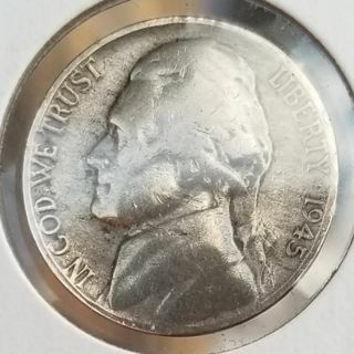 1945-P ☆WAR-time☆ Nickel 35% Silver