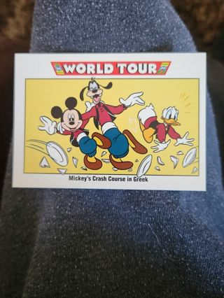 TWO Disney world Tour Mickey Mouse Trading Card