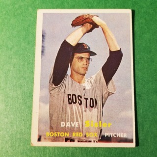 1957 - TOPPS  BASEBALL - CARD NO. 56 - DAVE SISLER - RED SOX