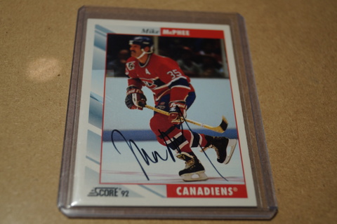 Autographed Hockey Card