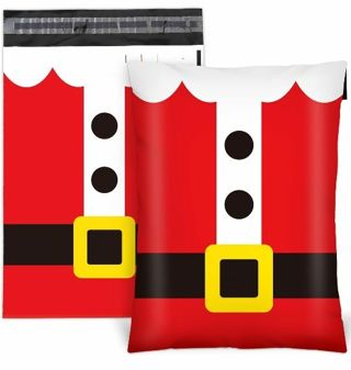 ↗️NEW⛄(1) SANTA CLAUSE POLY MAILER 10x13"⛄CHRISTMAS