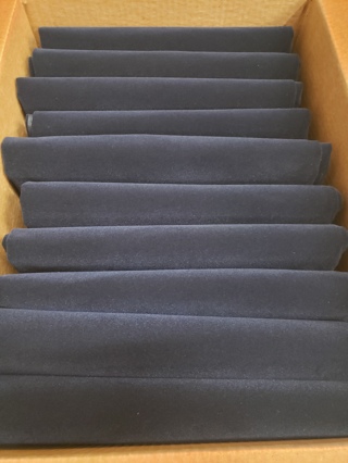 Lot of 10 Solid Navy Blue Flock Velvet Fabric Yards Scraps Drapery/Crafts/Upholstery Material