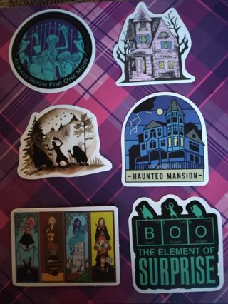 6 "HAUNTED MANSION" Stickers