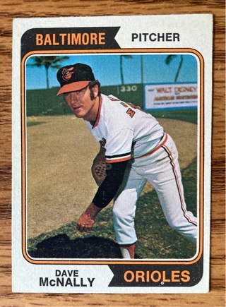 1974 Topps Dave McNally baseball card