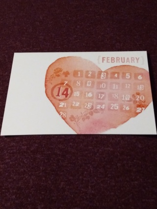 Valentine's Day Card - Calendar Heart