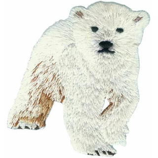 NEW SAVE THE POLAR BEARS Iron On Patch Embroidered Applique Badge Bear Animal FREE SHIPPING