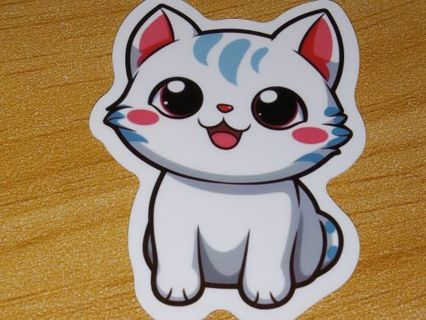 Cat Cute one new vinyl lap top stickers no refunds regular mail only