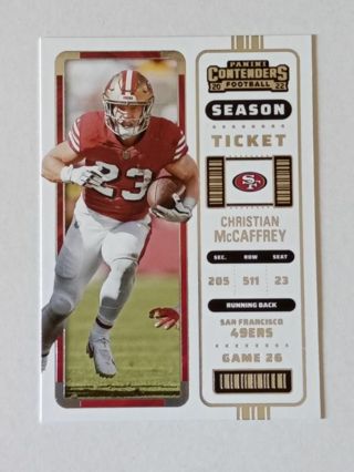 Two San Francisco 49ers McCaffrey & Gore Football Cards