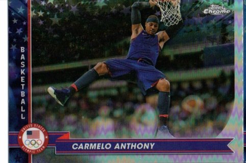 2024 Topps Chrome Olympics Carmelo Anthony Refractor #151