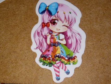 Anime Cute one new vinyl sticker no refunds regular mail only Very nice