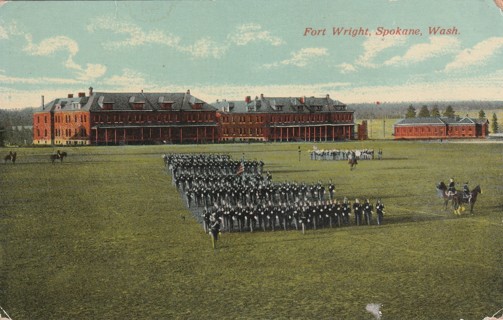 Vintage Used Postcard: (r): Pre Linen: Fort Wright, Spokane, WA