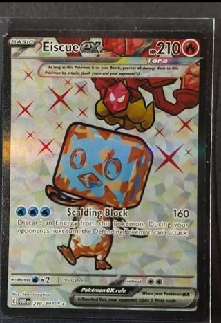 NM Shiny Secret Rare Eiscue EX Scarlet and Violet Pokemon card