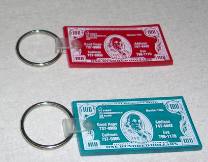 100 bill key ring from defunct bank in Alabama  you get Both 