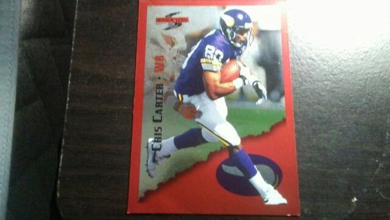 1995 SCORE/PINNACLE RED SEIGE CRIS CARTER MINNESOTA VIKINGS FOOTBALL CARD# 11