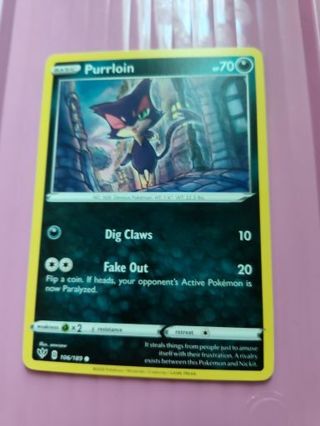 Purrloin Pokemon Card