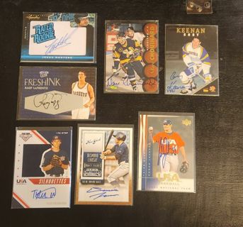 Mixed sports lot, game used, Autographs, serial numbered, stars