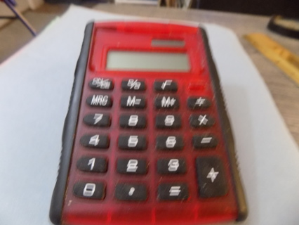 Red hand calculator  Needs new battery