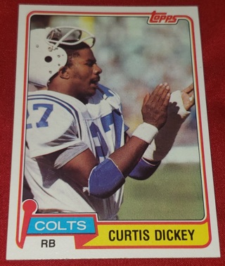 ♨️♨️ 1981 Topps Curtis Dickey Football Rookie card # 446 Baltimore Colts  ♨️♨️ 