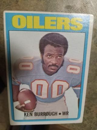 1972 TOPPS KEN BURROUGH HOUSTON OILERS FOOTBALL CARD# 26