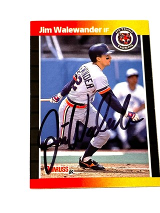 Autographed 1989 Donruss #415 Jim Walewander Detroit Tigers Baseball Card